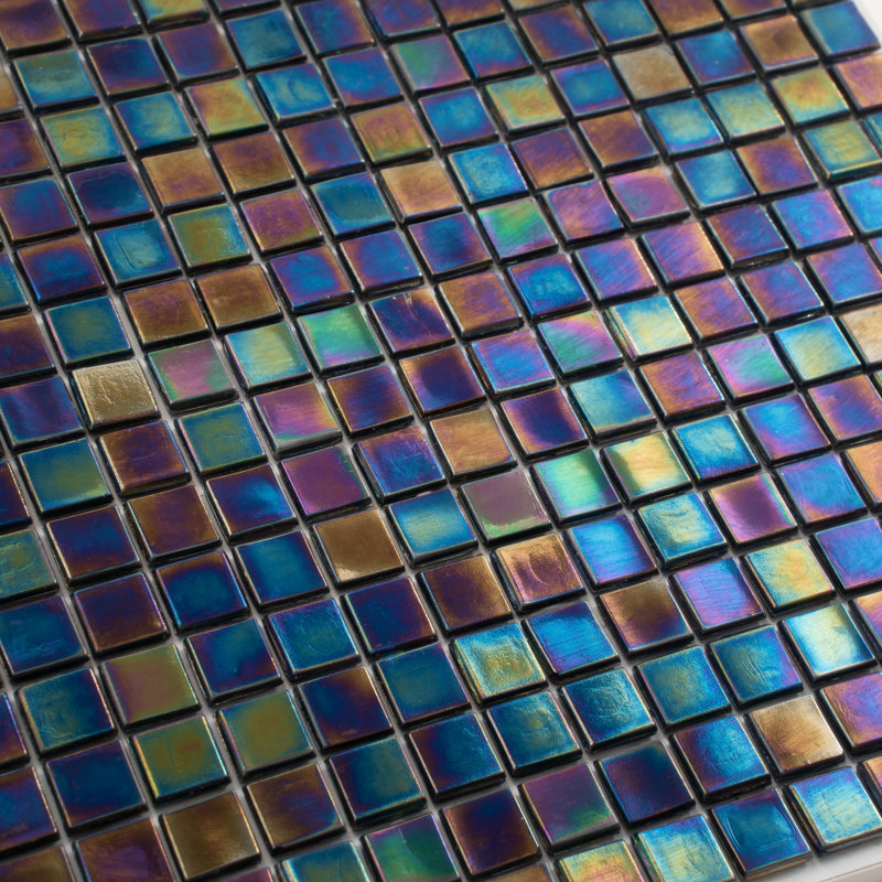 Skosh 0.6" x 0.6" Glass Grid Mosaic Wall & Floor Tile