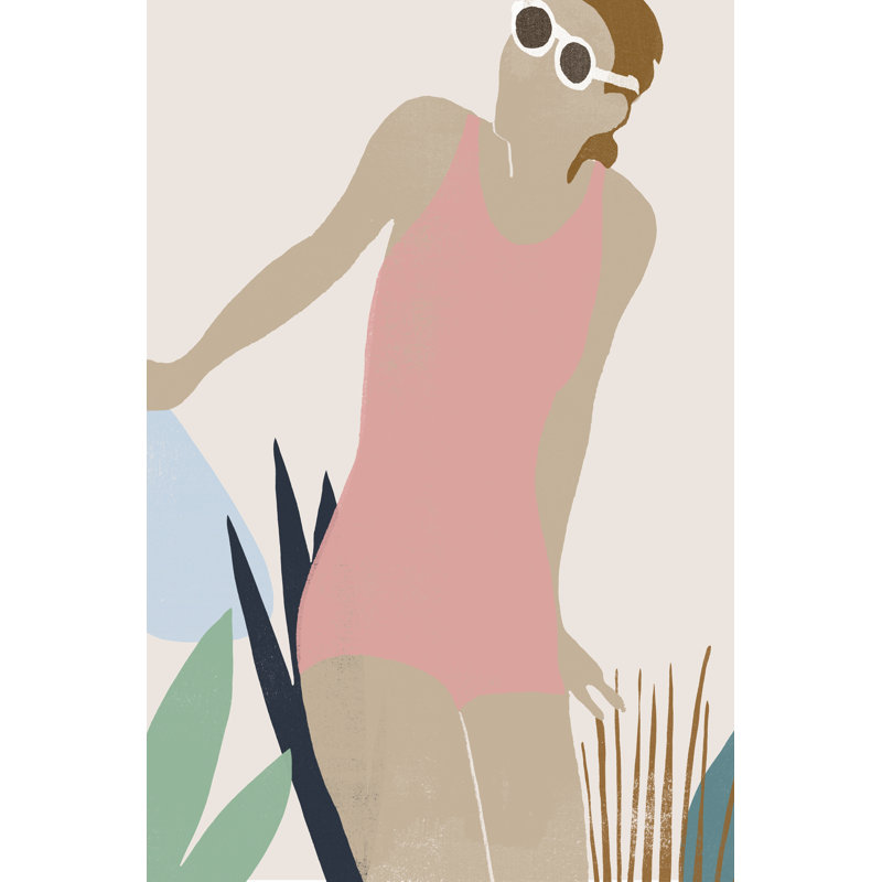 Femme Moderne IV by June Erica Vess - Painting on Canvas, 30cm H x 20cm W, Wrapped Canvas