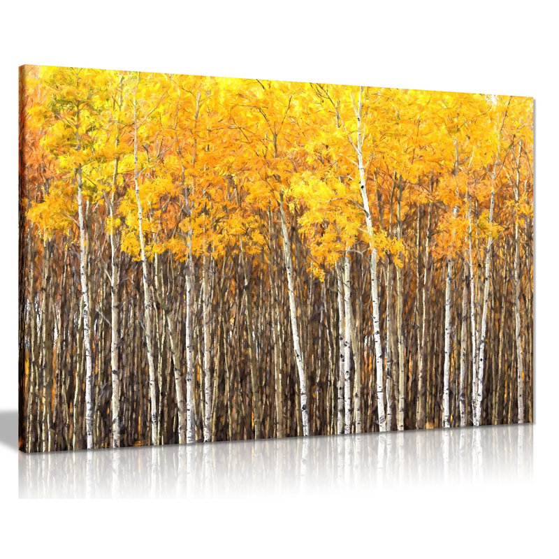 Aspen Trees Forest Nature - Wrapped Canvas Print, 20cm H x 30cm W
