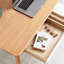 Bureau d'ordinateur en bois massif - Bureau de 47 po avec 2 tiroirs