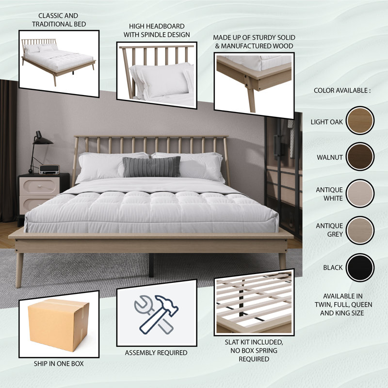 Kierin Bed, Queen, Walnut