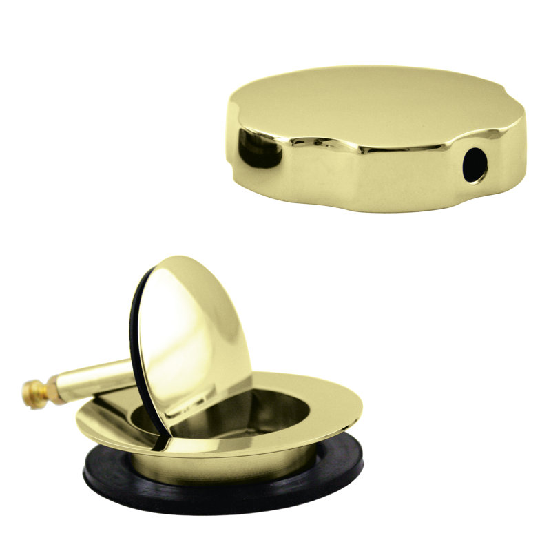 Garniture de remplacement de 1-1 / 2 po pour drain de baignoire à câble et ensembles de trop-plein, Laiton poli