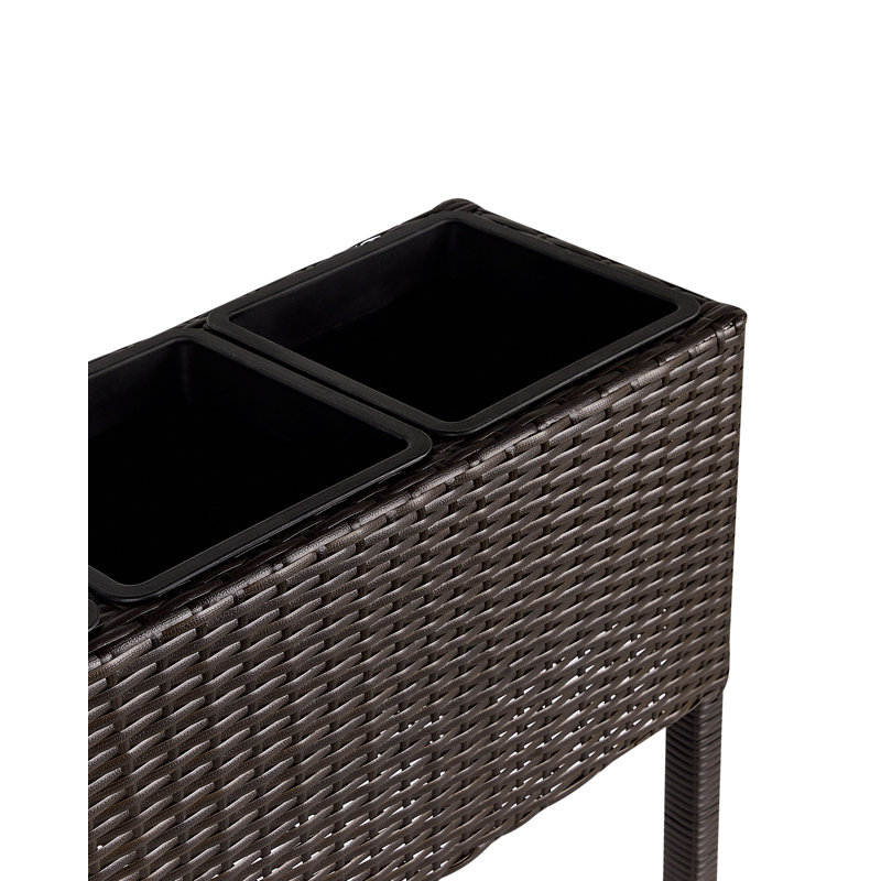 Amanuel Handmade Planter Box, Brown