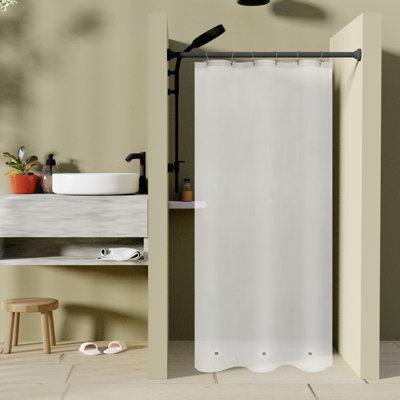 Doublure de rideau de douche imperméable Adriaan en PEVA avec ourlet lesté