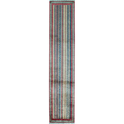 Hand-Knotted High-Quality Blue Runner