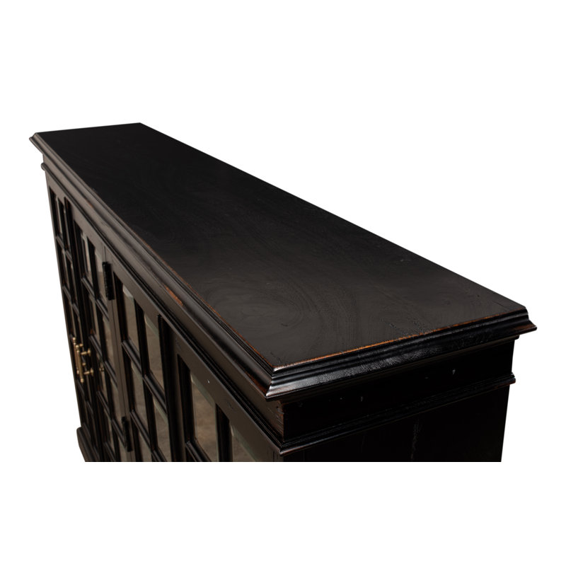 Morgan Solid Wood Bookcase, Ebony/Light Brown