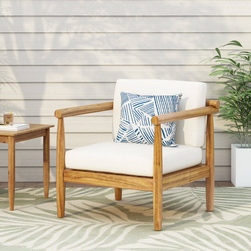 Fauteuil club Mid-Century moderne en similicuir avec structure en bois massif et accoudoirs carrés