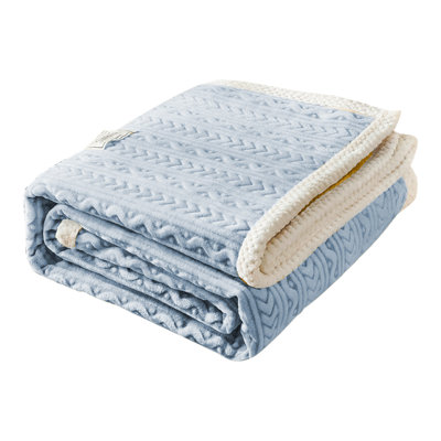 Kbndieu Luxurious Fleece Blanket - Thickened AirConditioning Office Nap Cover Super Soft Flannel Throw Blanket for Warmth
