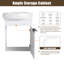 Ensemble de meuble-lavabo simple 16 po avec comptoir en céramique Derwent et support de rangement mural 12 po-4372103