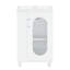 Meuble-lavabo de 20 po avec lavabo, tablette latérale d'armoire blanche et porte-lotion apaisante