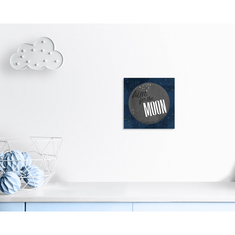 «Aim for the Moon», art sur toile, H 16 po x l 16 po x P 1,5 po