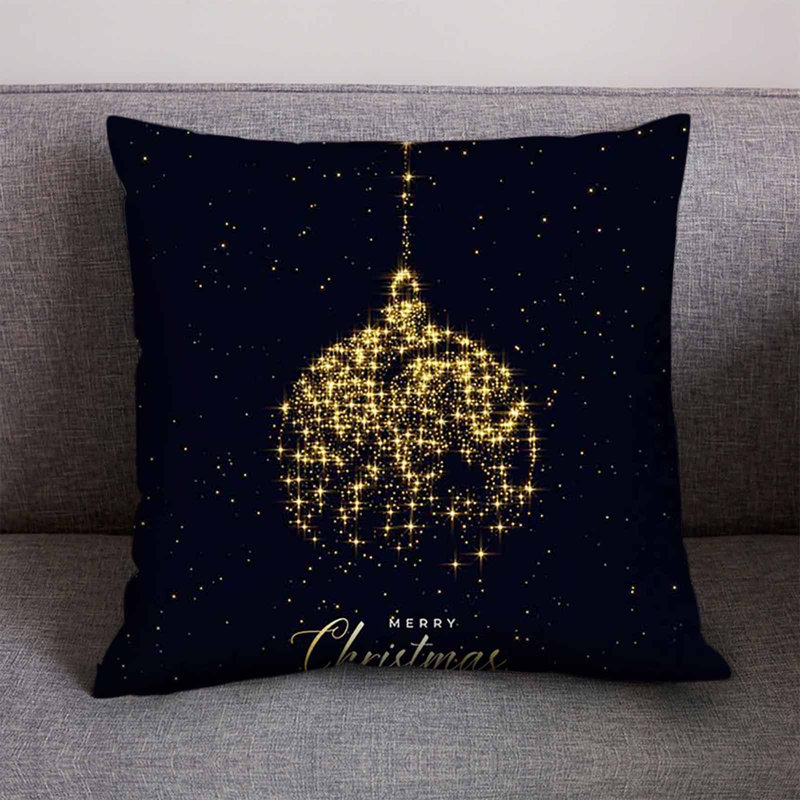 Housse de coussin en lin pour Noël