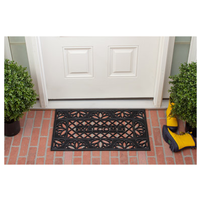 Tapis d'entrée antidérapant en caoutchouc 30 po x 18 po Krieg Clementine