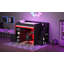 Lit mezzanine de jeu avec bureau, rangement et lumières DEL-1258340454