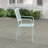 Commercial Grade Indoor-Outdoor Steel Patio Arm Chair with Square Back-24678811