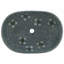 ClassicLiving Hillwix 59mm L x 40mm W Grey Ceramic Oval Sink