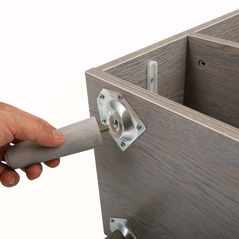 Ensemble de 2 tables de chevet avec compartiment de rangement à tiroirs - gris