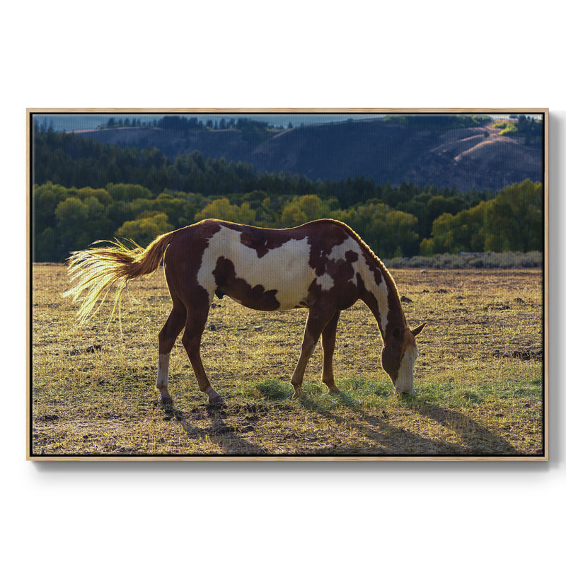 Petit déjeuner sur toile tendue avec châssis - Prêt à accrocher, Bois naturel, H 37 po x l 25 po x P 2 po