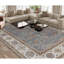 Tapis oriental en laine noué à la main bleu clair / ivoire / vert Lamani