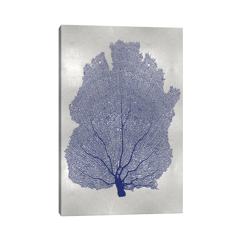 Sea Fan Indigo Blue I by Melonie Miller - Print on Canvas, Wrapped Canvas, 66.04cm H x 45.72cm W x 3.81cm D