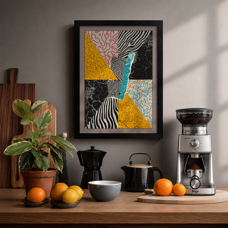 Pattern Pinwheel Geometric - Print, A1 - 84.1 x 59.4 cm, Black