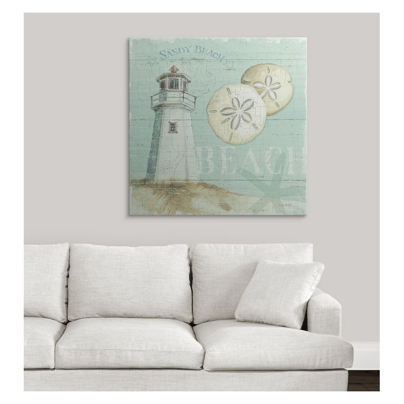 « beach house i » par lisa audit, impression, H 35 po x l 35 po x P 1,5 po, Toile