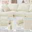 Canapé modulaire en chenille de 84 po avec repose-pieds réversible, canapé moderne avec coussin rembourré, canapé 3 places confortable pour le salon et le bureau-1840233177