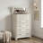 Roundhill Furniture Nelson 5-Drawer Bedroom Chest With Flip-Top, Antique White