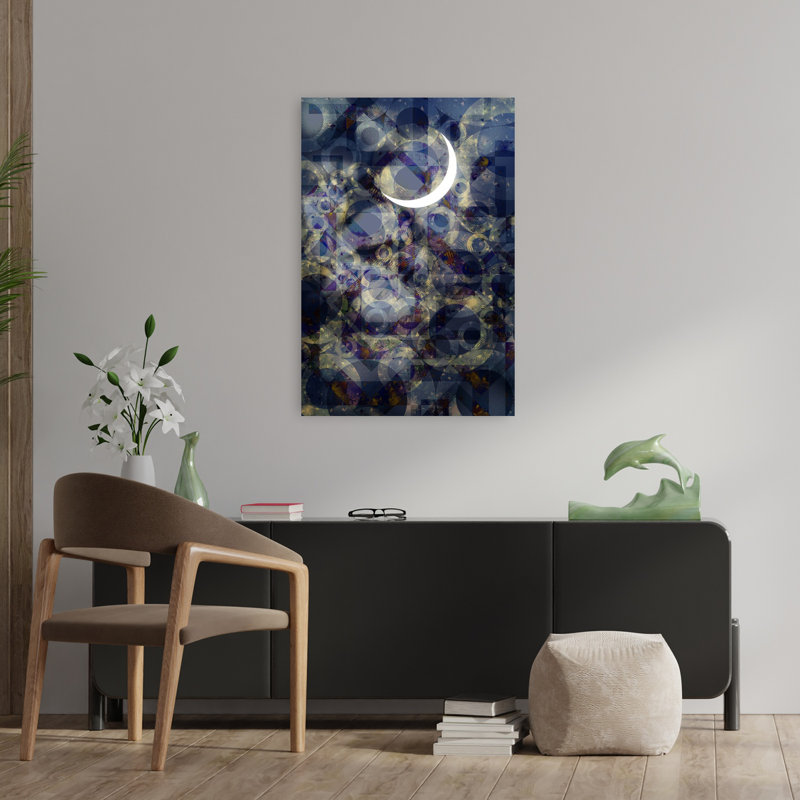 Art contemporain contemporain, paysage audacieux et coloré, H 36 po x l 24 po