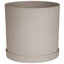 Pot à fleurs rond intérieur / extérieur en plastique moderne avec soucoupe-1933896411-1933896410