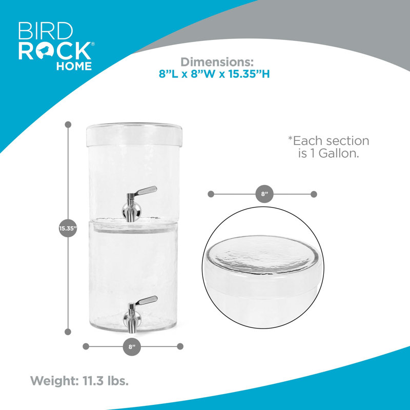 Distributeur de boissons en verre BIRDROCK