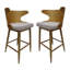 Tabouret de bar moderne et minimaliste en bois, ensemble de 2 tabourets de bar Mid-Century