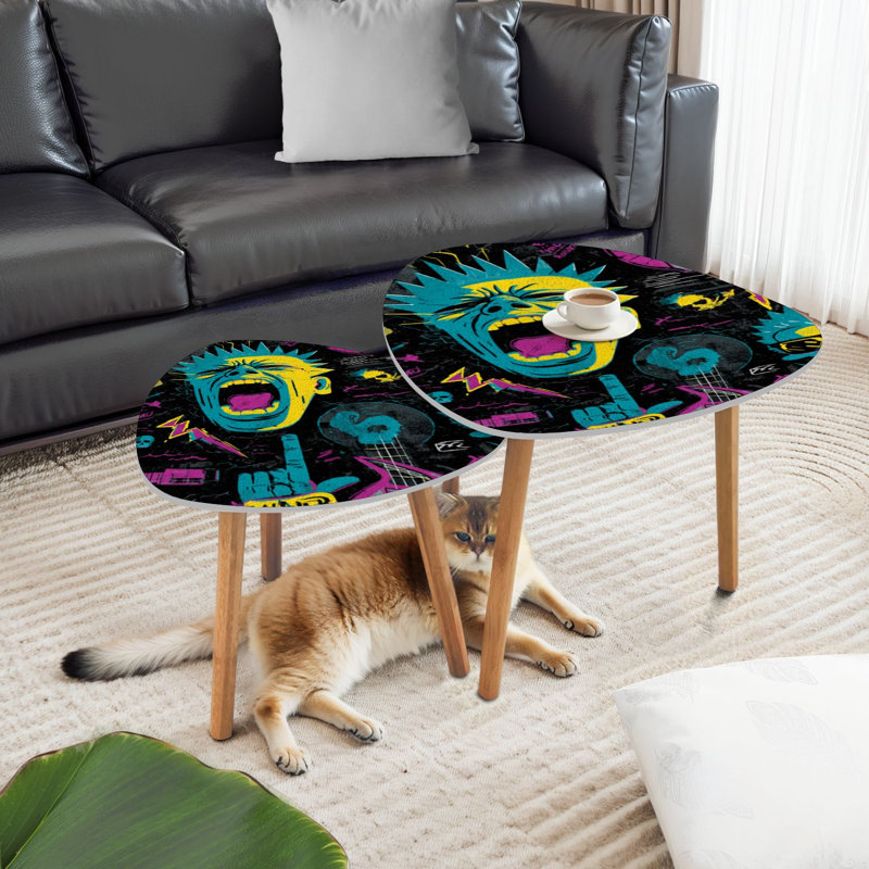 Ensemble de 2 tables basses gigognes Tried