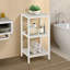 Étagères de salle de bain autoportantes en bois massif l 14,5 po x H 28,5 po x P 13 po Nicieza-1205075010
