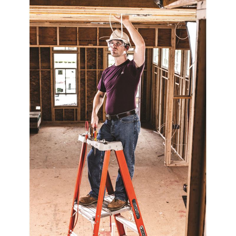 10 ft. Fiberglass Pinnacle Platform Ladder with 300 lbs. Load Capacity Type IA Duty Rating