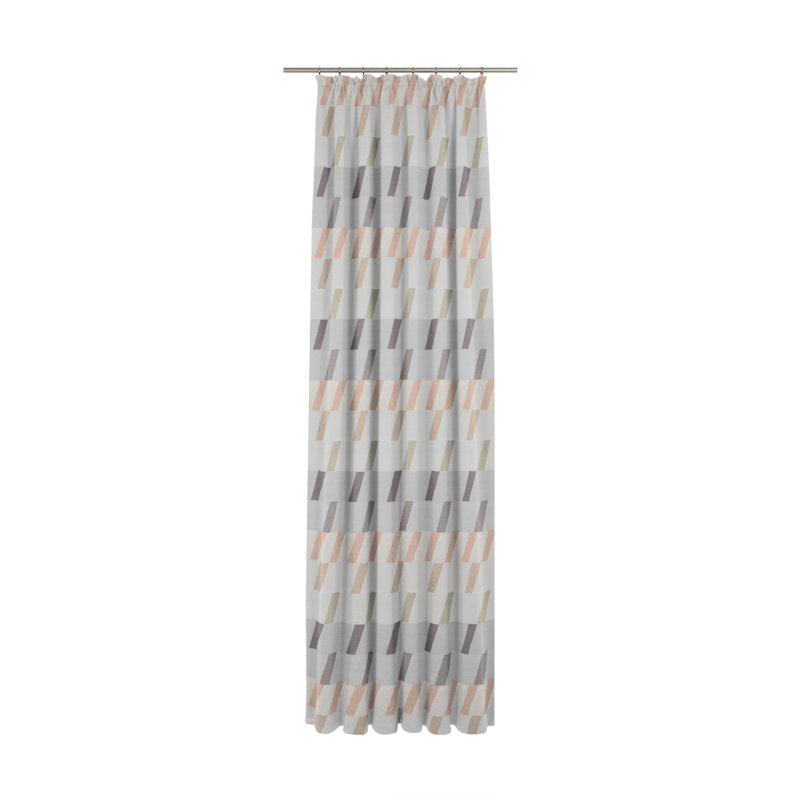 Lopez Room Darkening Curtains, 225cm H x 132cm W, Pink/Violet/Beige