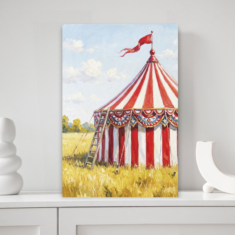 «The Circus Tent», reproduction d'art rétro rétro, 18" H x 12" W