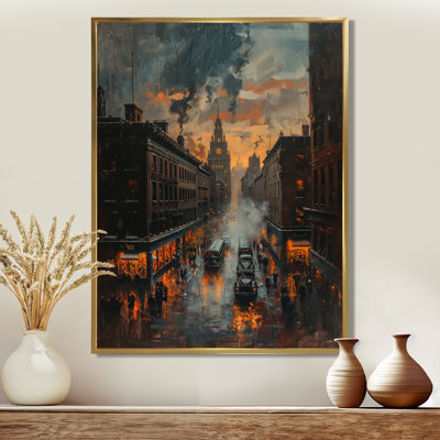 1950S Old Street In Paris I - Banks Wall Art Living Room