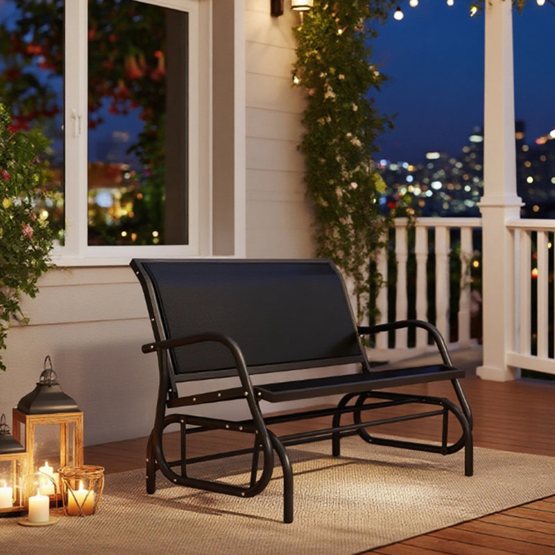 Banc oscillant à double assise et chaise berçante