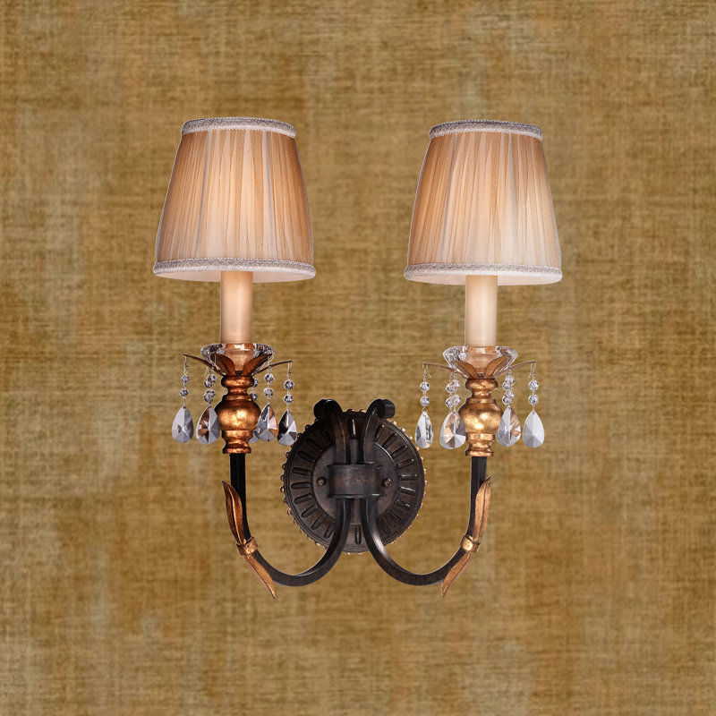 Bella Cristallo Bronze Armed Sconce