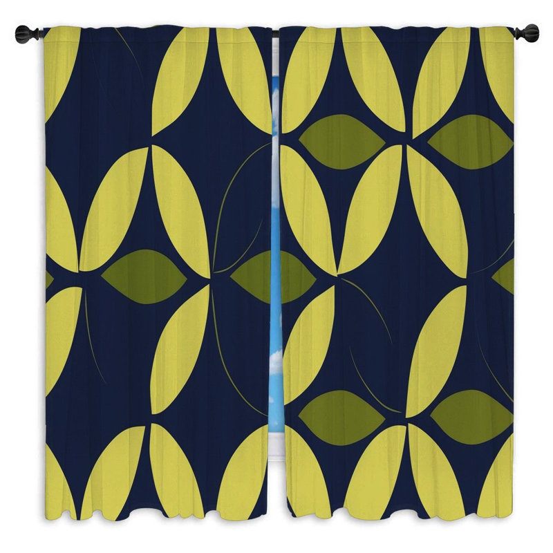 Rodrico Polyester Room Darkening Curtain Pair, 20" W x 52" L