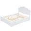 Lit plateforme simple en bois avec tête de lit et lit gigogne simple-224702739