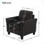 Fauteuil l 32,7 po Jabriya-101389838