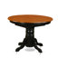 L'ensemble de table de salle à manger 5 pièces pour 4 personnes comprend une table de cuisine ovale avec rallonge papillon et 4 chaises de cuisine, 42 x 60 pouces, noir et cerise-178337066-254435642