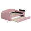 Lit de jour double rembourré (molleton Teddy) - Accoudoirs de rangement, lit gigogne et dernier système audio Bluetooth inclus-587846262