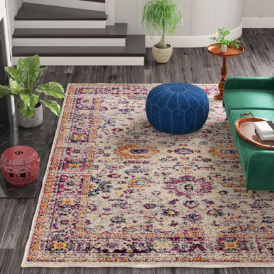 Tapis beige / mauve Cahors Southwestern