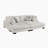 Brinsley 90" Modern Modular Chaise Lounge with Microfiber Fabric, Reversible cushions & 4 Pillows-748513155