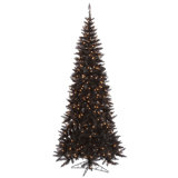 Black Fir Slim Artificial Christmas Tree