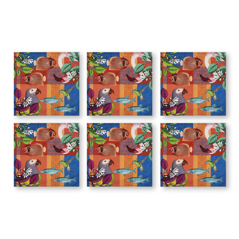Rhapsody 100% Cotton Abstract Napkin