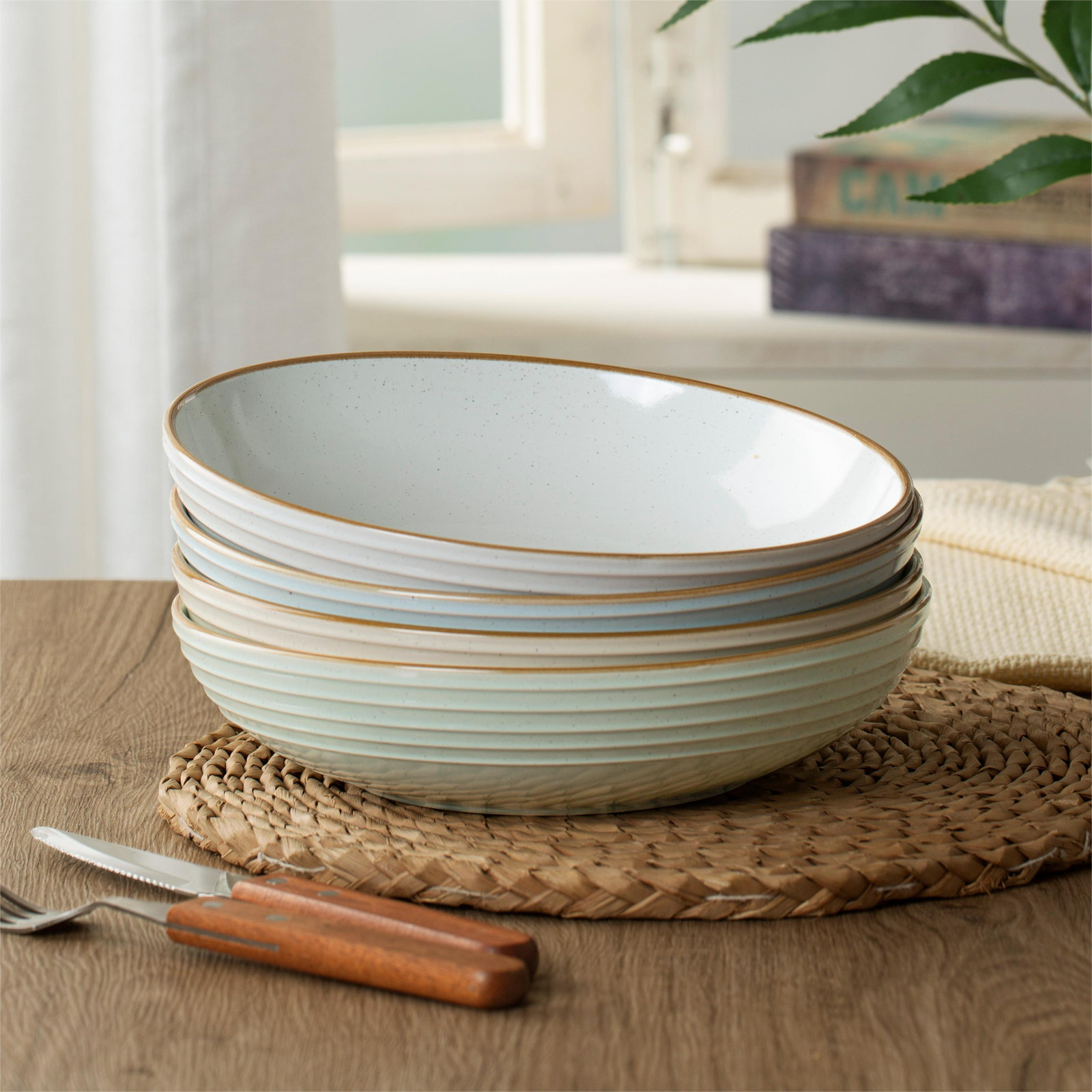 Kellison Stoneware Pasta Bowl, Multicolor